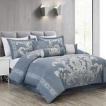 Chezmoi Collection Royale 7-PIECE Jacquard Floral Comforter Set Oversized King. Fixed Price $152.15.