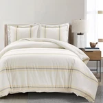 Lush Decor Farmhouse Stripe Reversible Cotton Duvet Cover Set 3 Piece King. Fixed Price $80.38.