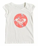 Roxy Little Girls 5 Tee T-shirt Moid Flowers Marshmellow Short Cap Sleeve Nwt. Fixed Price $9.00.