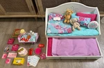 American Girl Doll Trundle Bedding Set Truly White & Breakfast + More. Fixed Price $129.99.