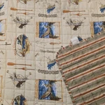 Queen Size Vintage Ellison Outdoorsman Comforter Fisherman Blanket Country Cabin. Fixed Price $48.01.