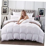 Luxurious Siberian White Goose Down Comforter Size Duvet Insert Heavy Queen. Fixed Price $210.00.