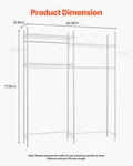 Over Washer And Dryer Storage Shelves, White 444. Fixed Price $104.11.