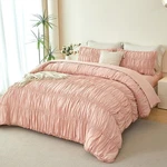 Perfemet Blush Comforter Set Twin Size 5-PIECE Boho Ruched With She.... Fixed Price $62.69.