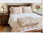 Mary Jane's Home Sweet Roses King Size Quilt, 2 Shams. Fixed Price $69.90.