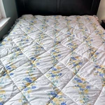 Laura Ashley Sweet Pea Charlotte Comforter Reversible Blue Stripe Twin Vtg 90S. Fixed Price $124.99.