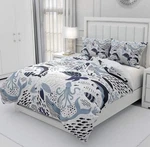 Erosebridal Sea Turtle Bedding Set - Comforter Cover/duvet, Pillow Case (twin). Fixed Price $30.00.