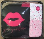 Juicy Couture Reversible Pink/black Queen Comforter Set Sheets & Pillow W/kisses. Fixed Price $86.99.