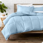 Home King Cal Light Blue Ultra Soft Down Alternative Comforter Set. Fixed Price $86.99.