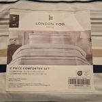London Fog Twin 2 Piece Striped Comforter Set Extra Soft Machine Washable. Fixed Price $18.00.