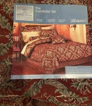 King Comforter W/ 2 Curtains, Valance Sets Florence Woven Jacquard By Spring. Fixed Price $159.00.