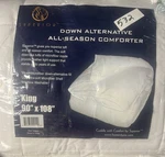 Superior Brushed Microfiber Solid Comforter Down Alternative Bedding King 90X106. Fixed Price $49.99.