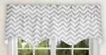 Ellis Curtain Reston Chevron Stripe Lined Scallop Valance, 50" X 17", Sterling. Fixed Price $23.99.