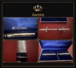 Aurora Marco Polo Silver 925 Solid Enamel Blue Ballpoint Pen Vintage Box. Fixed Price $77.32.