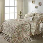 Madeline 4 Pc King Bedding Set Quilt 2 Luxury Shams Skirt Pink Floral. Fixed Price $95.97.