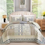 Wongs Bedding Boho Quilt Set King 3 Pieces Beige Patchwork Bedspread Coverlet Mi. Fixed Price $76.53.