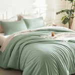 Queen Set Sage Green, 3 Pieces Lightweight Size Solid. Fixed Price $66.99.