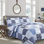 Daniel Denim Real Patchwork 100%COTTON Quilt Set, Bedspread, Coverlet. Fixed Price $87.99.