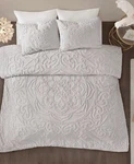 Madison Park Laetitia Medallion Tufted Chenille Full/ Queen Comforter Set White. Fixed Price $79.20.