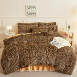 Haihua Fluffy Cheetah Print Comforter Cover King Set, Soft Fuzzy Furry Cheeta.... Fixed Price $90.04.