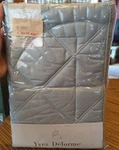Pair New Vintage Yves Delorme Quilted Sham Triomphe Satin Cover Pillow 12 X 16. Fixed Price $145.19.