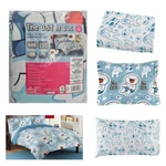 Bed In Bag 7-PIECE Comforter Set Full Size Blue White Odd Ones Out Comic New. Fixed Price $24.95.