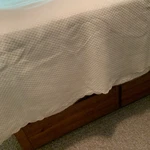 Restoration Hardware 100% Cotton Diamond Pattern Coverlet Ivory Scalloped Edges. Fixed Price $200.00.