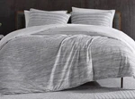 Kenneth Cole Abstract Stripe 3-PIECE Gray Cotton King Comforter Set New. Fixed Price $84.99.