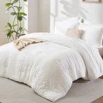 Cozylux King Comforter Set With Sheets White Seersucker Bed Bag 7-PIECES Al. Fixed Price $88.69.