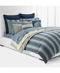 Nip Ralph Lauren Gavin Stripe Indigo Blue Full Queen Comforter & Shams Set 3PC. Fixed Price $244.39.