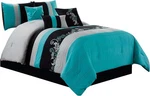 Chezmoi Napa 7-PIECE Luxury Embroidered Bedding Comforter Set, Queen. Fixed Price $169.99.