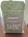 New Cannon Reversible Comforter Full/queen Sage Green & White Floral Stripes. Fixed Price $28.00.