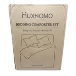 Muxhomo Beige Queen 88" 2 Standard Pillowcases Bedding Comforter Set. Fixed Price $36.01.
