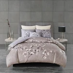 Natori Sakura Blossom Comforter Set Full/queen 3-PC Cotton Sateen Face/back. Fixed Price $77.50.