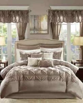 Madison Park Essentials Joella 24-PC. Room-in-a-bag, King, Taupe, Nwt. Fixed Price $138.88.