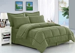 Elegance Linen King Sage Dobby Stripe 8-PIECE Comforter Set Wrinkle Resistant. Fixed Price $98.90.