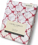 Laura Ashley Queen Size Christmas Bows & Ribbons Sheet Set Crisp Cotton Percale. Fixed Price $79.00.