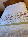4PC Set Royal Heritage Home Floral Embroidered Queen Comforter Shams Bed Skirt. Fixed Price $50.00.