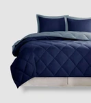 Madison Park Blue Scotchgard Reversible Down Alt Comforter Mini Set Queen/full. Fixed Price $32.39.