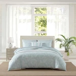 Art Of Palms Blue 3-PIECE Plain Weave Cotton King Reversible Comforter Sham Set. Fixed Price $166.65.