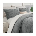 Bedelite Fluffy Queen Comforter Set - Super Soft Sherpa Grey Co... Usa Fast Ship. Fixed Price $60.34.