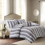 Madison Park Zuri Faux-fur 4-PC. Comforter Set, Full/queen Grey. Fixed Price $189.99.