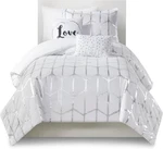 Intelligent Design Raina Twin Xl Comforter Set Metallic Geometric Bedding. Fixed Price $44.99.