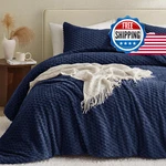 Petrichor Fluffy Twin Comforter Set Ultra-soft Navy Flannel Thick. Fixed Price $92.97.