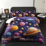 Lneffble Puple Pink Comforter Queen Sizegalaxy Theme Bedding Set. Fixed Price $89.44.
