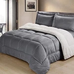 Cathay Home Ultimate Luxury Reversible Micromink & Sherpa Sz King Comforter Set. Fixed Price $75.05.