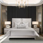 Aico Furniture Piece Queen Comforter Set"platinum BCS-QS09-CASEY-PLT. Fixed Price $594.15.