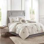 Madison Park Malia 4 Piece Embroidered Cotton Reversible Duvet Cover Set. Fixed Price $453.71.