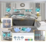 Sherloo Hd 24- Piece King Bedding Set, Curtains, With Bathroom Extra Launch. Fixed Price $119.99.
