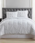 Truly Soft Pleated White King Duvet Set T4101685. Fixed Price $42.99.